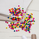 Бусины деревянные (6 мм; 250 шт.; яркий микс) — фото, картинка — 1