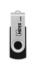 USB Flash Mirex Swivel Rubber 32GB (черный) — фото, картинка — 1