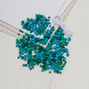 Набор деревянных бусин (бирюзовый микс) — фото, картинка — 1