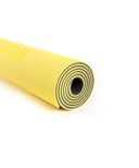 Коврик для йоги и фитнеса Core FM-201 (173х61х0,7 см; желтый/серый) — фото, картинка — 1