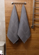 Полотенце вафельное (100х150 см; серый) — фото, картинка — 1