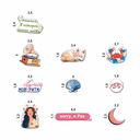 Набор 3D наклеек 