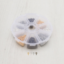 Набор винтовых штифтов для украшений (4 цвета) — фото, картинка — 2