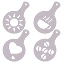 Набор трафаретов для кофе (8,5х13 см) (4 шт.) — фото, картинка — 1