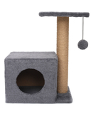 Домик-когтеточка с полкой 