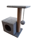 Домик-когтеточка с полкой 